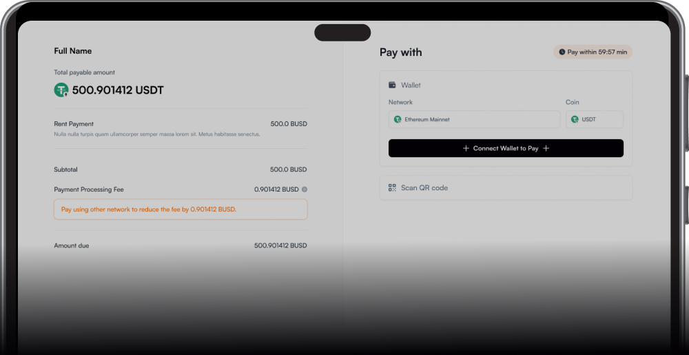 Rebble gaming payment flow displayed on a laptop